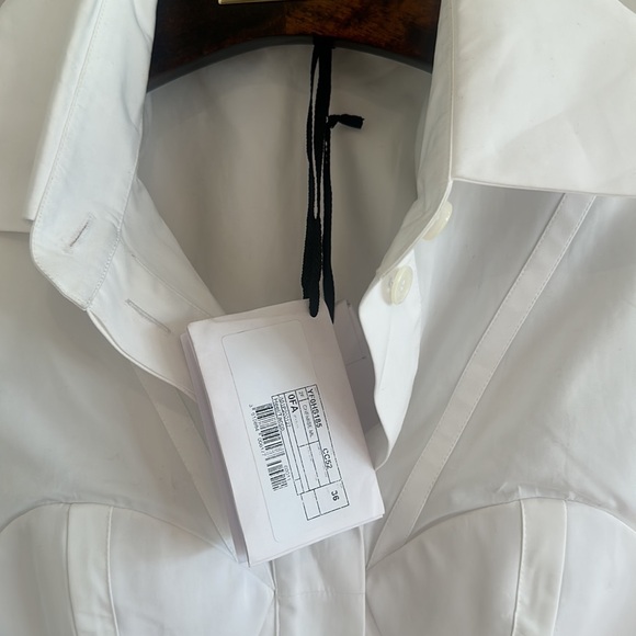 BALMAIN Lingerie Cut Poplin Dress in Blanc NWT - Picture 9 of 12